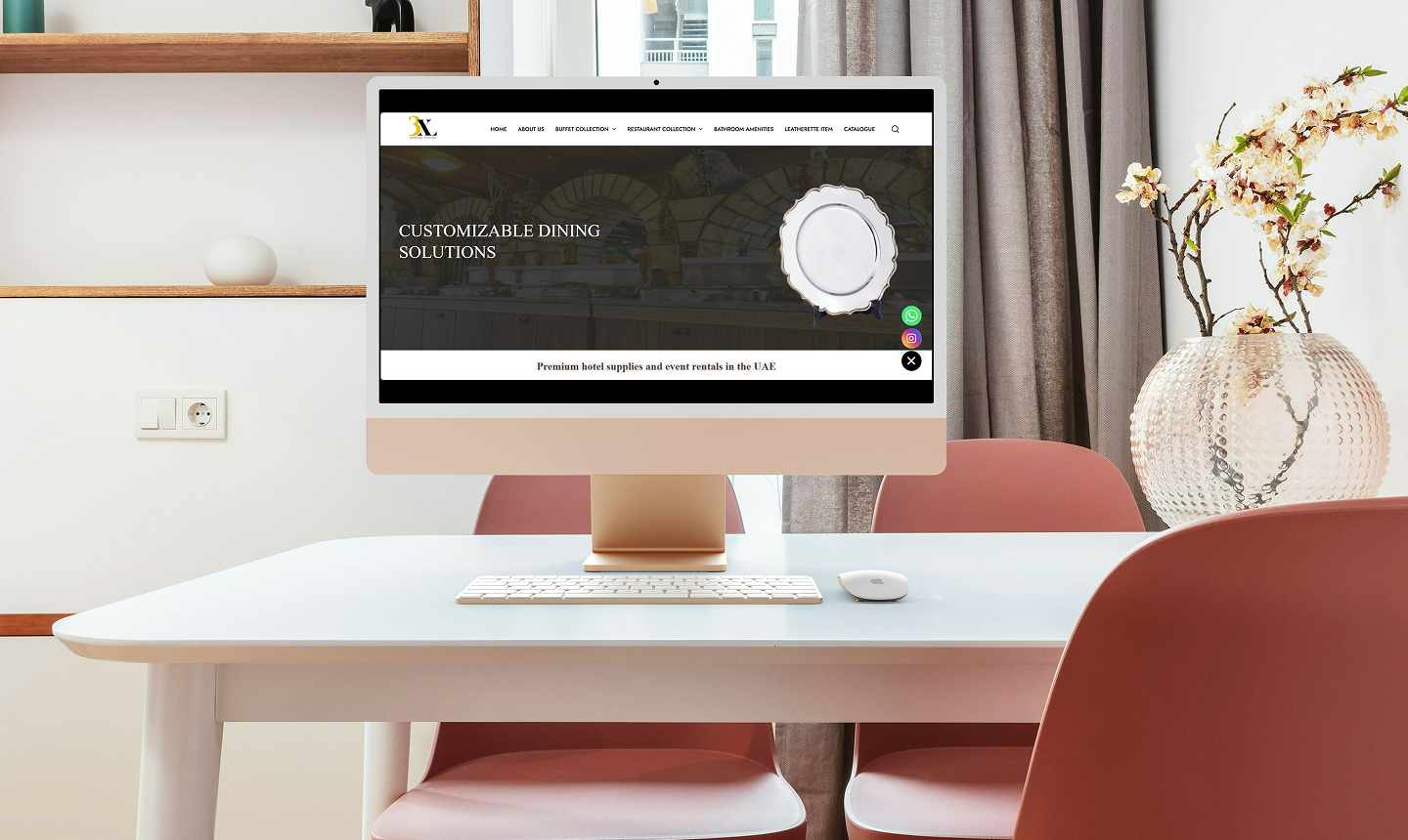 hotel supplies website design Dubai homepage