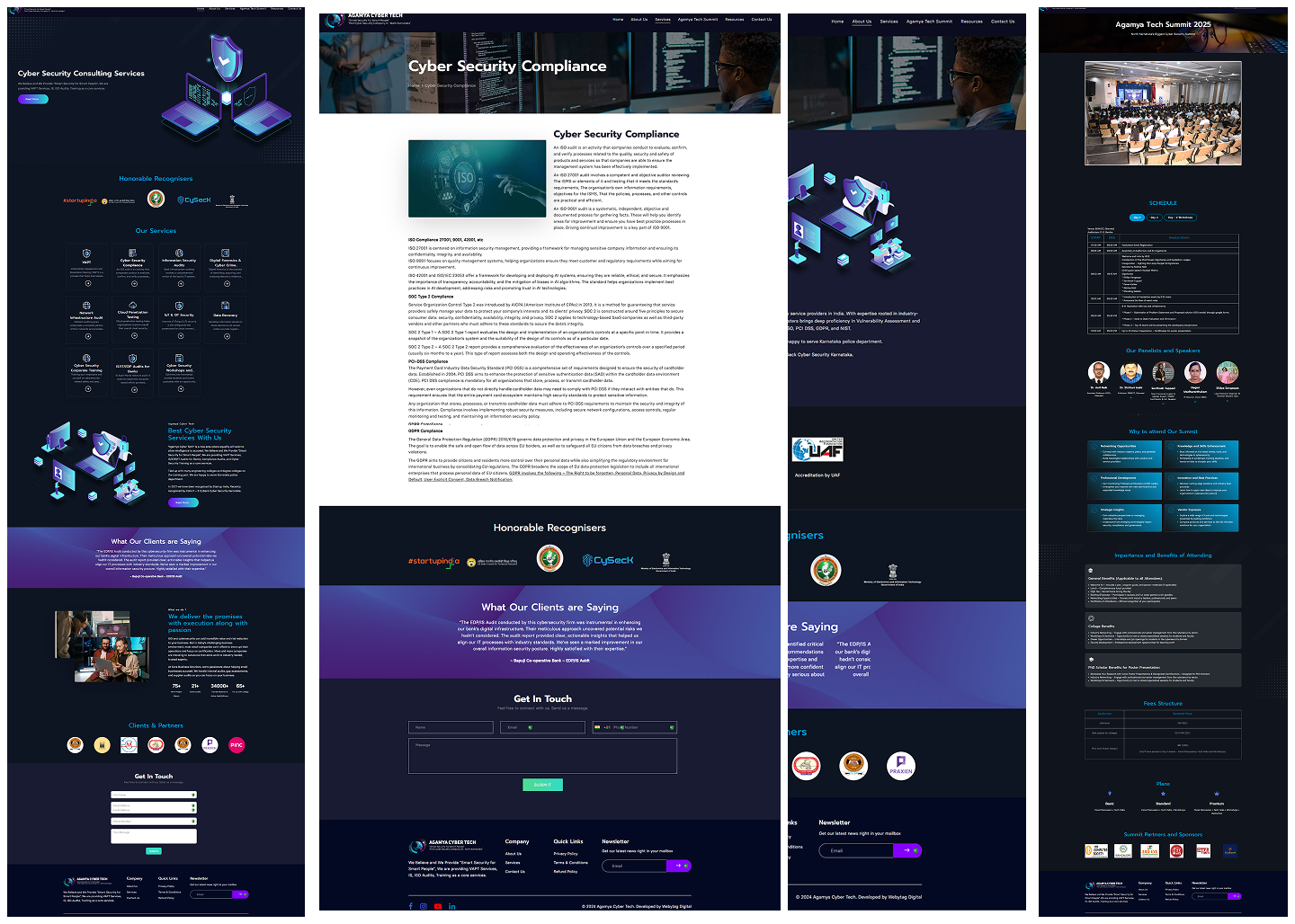 cyber security website design India Agamya Tech Summit