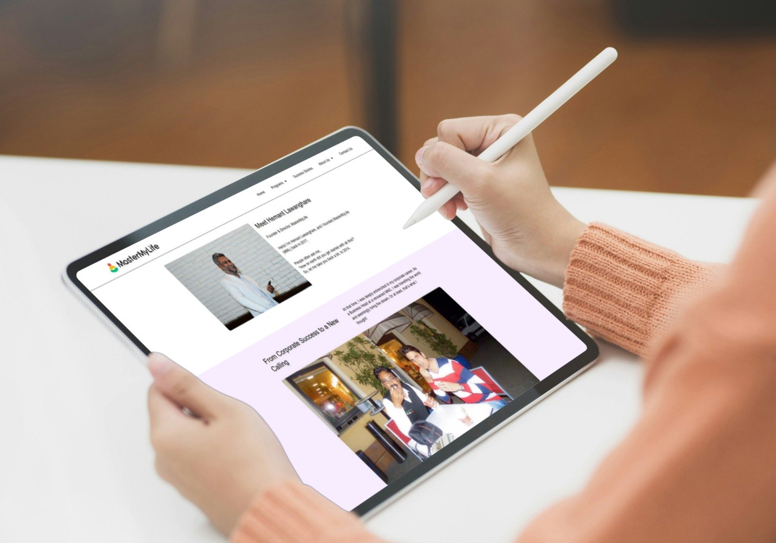 Mobile responsive coaching platform website design with GTmetrix Grade A