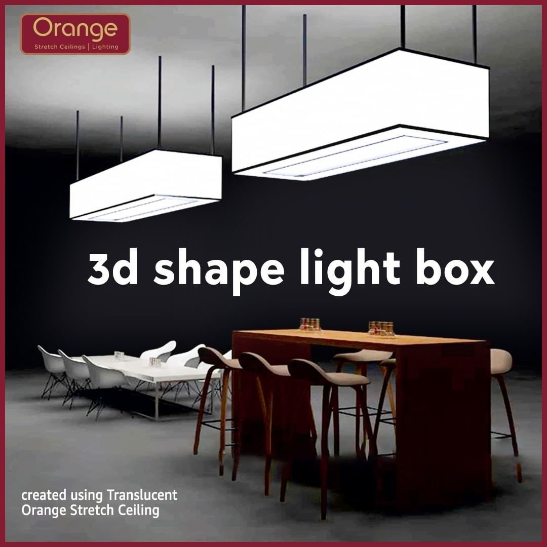 Orange Stretch Ceilings — 3D light-box creative